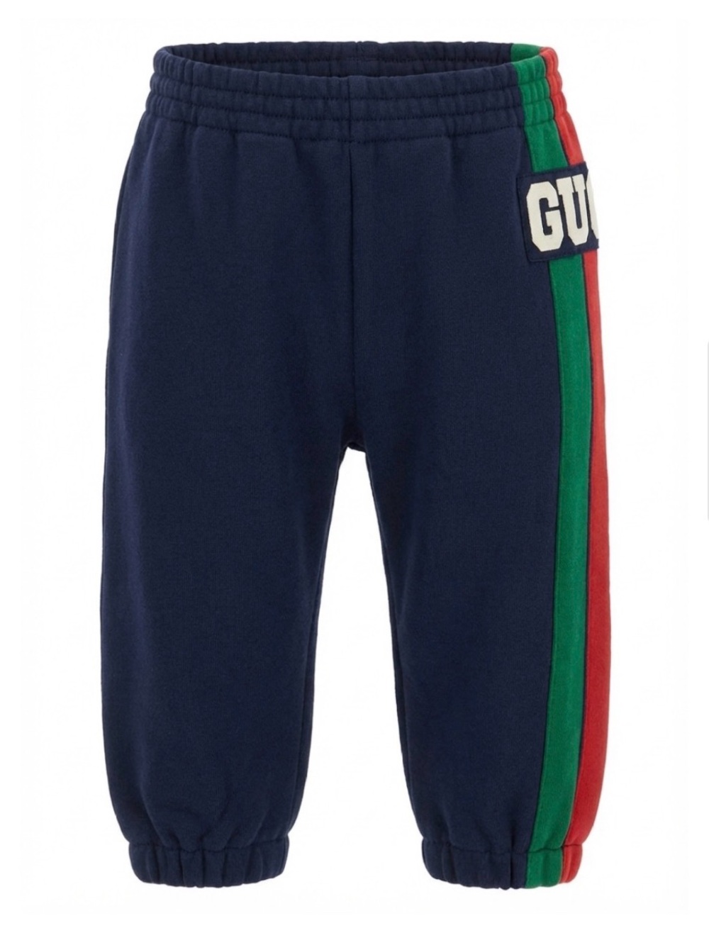 Gucci Kids Navy Sweatpants with Red & Green Side Stripes Size: 18/24 months